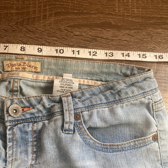 Vintage 90s Paris Blues Size 11 Jeans Classic Retro Bootcut Flare Light Wash - Picture 6 of 8